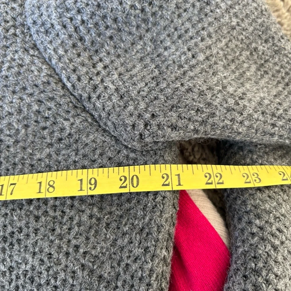 Daniele‎ Blasi Cardigan M Dark Grey Zip Knit Wool Blend Italy Career Academia